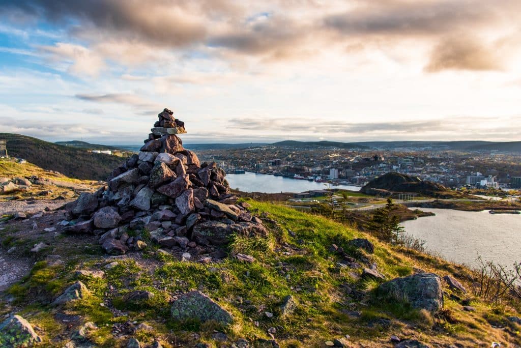 Uitzicht vanaf Signal Hill over Saint John’s, Newfoundland