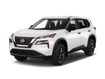 Witte midsize SUV auto op neutrale achtergrond
