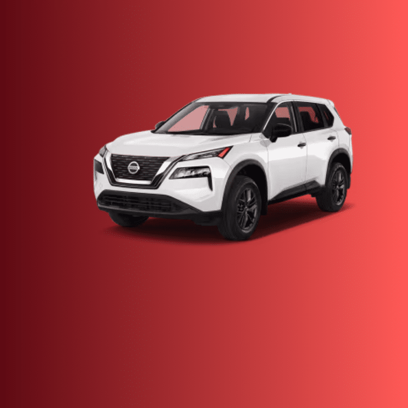 Witte midsize SUV auto op neutrale achtergrond