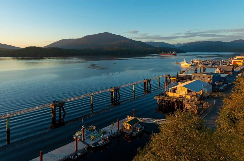 Haven met boten bij Prince Rupert in British Columbia