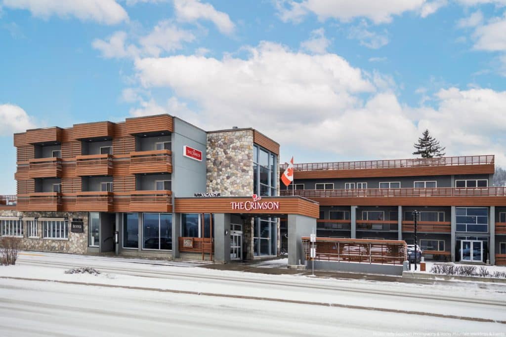 Winterexterieur van The Crimson in Jasper