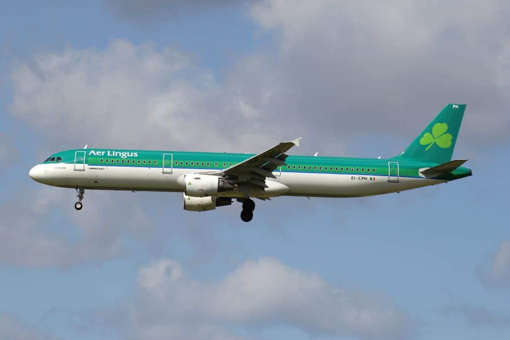 Aer Lingus vliegtuig dat landt