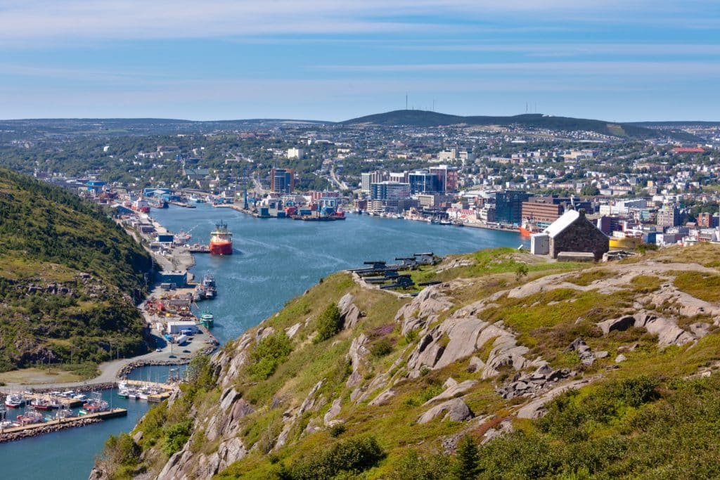 Atlantisch Canada NB Saint John havenen stadsoverzicht