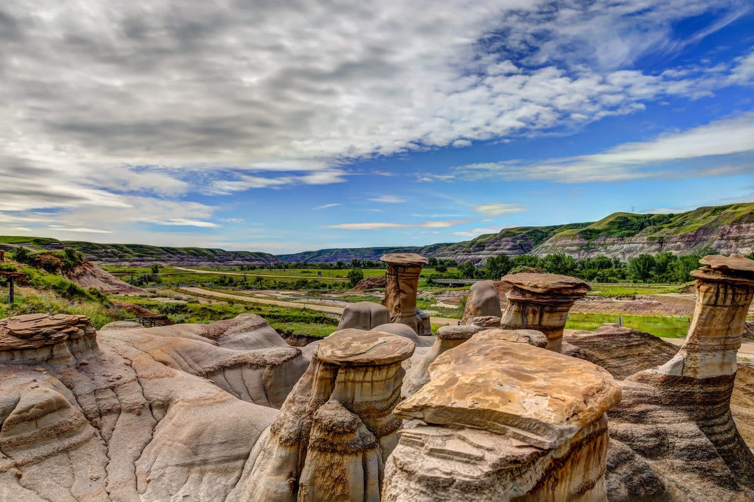 Badlands & the Rockies: Hoodoos in de Badlands bij Drumheller in Alberta