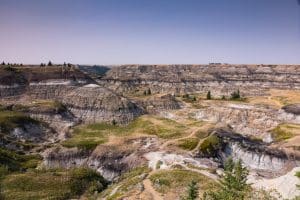 Horseshoe Canyon in de Badlands bij Drumheller, Alberta