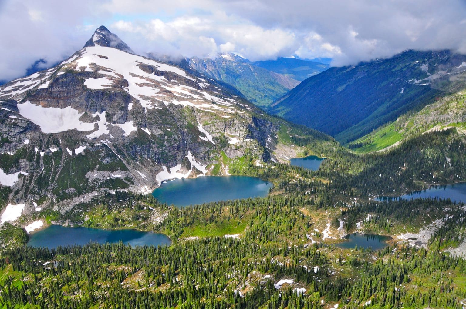 Bergmeren in Mount Revelstoke National Park in de Canadese Rockies