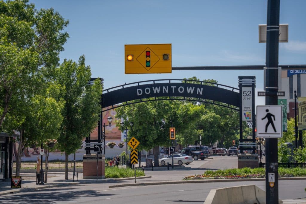 West Canada AB Red Deer downtown stadsentree