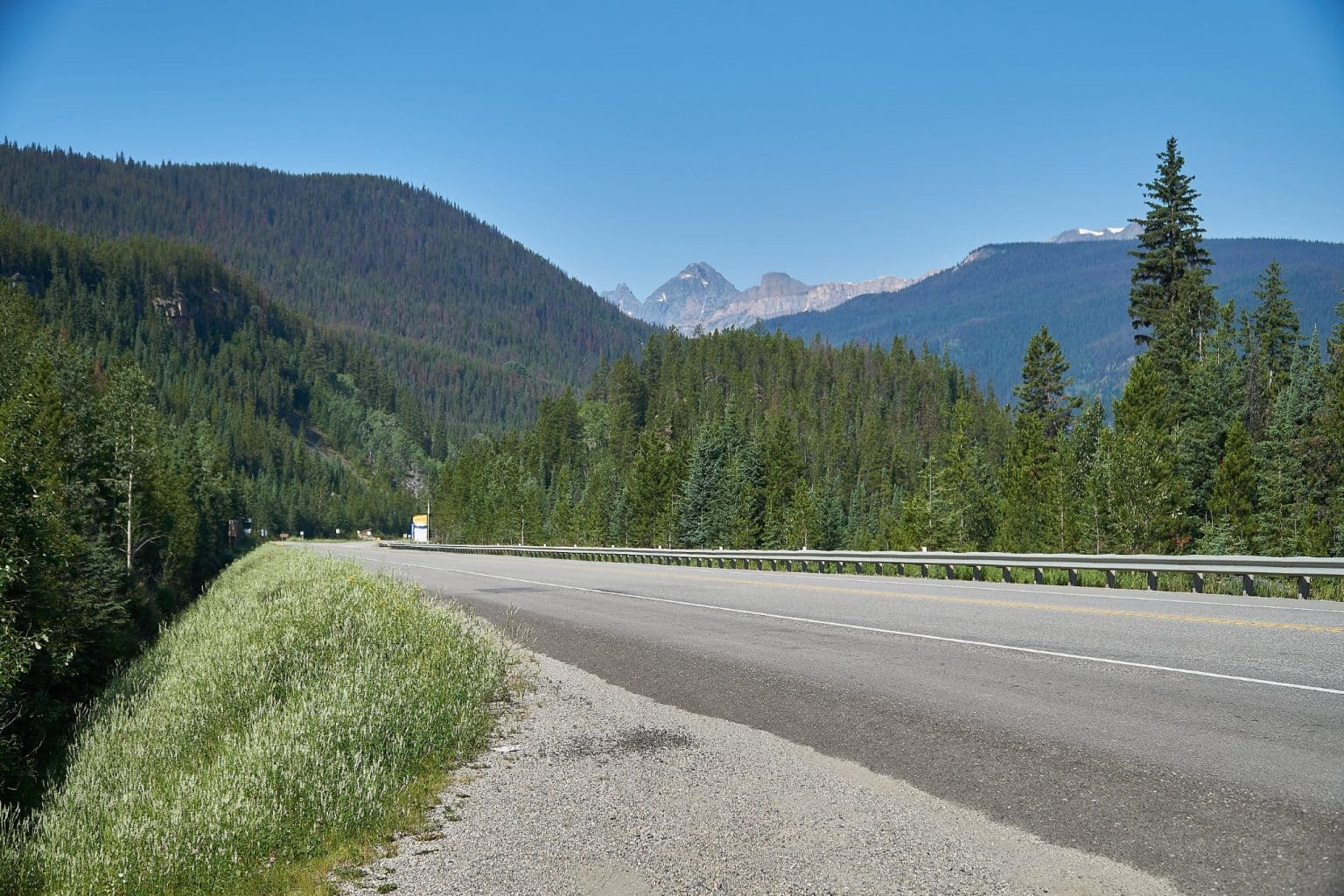 West Canada BC Valemount weg door bergen en bos