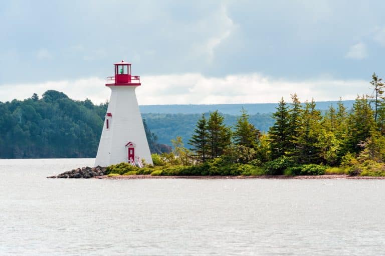 Atlantisch Canada NS Baddeck Kidston Island vuurtoren