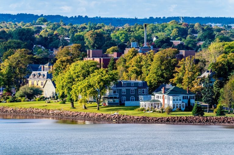 Atlantisch Canada PE Charlottetown waterfront huizen en haven