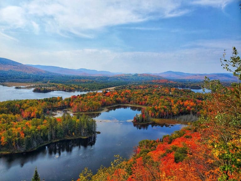 Oost Canada QC Mont Tremblant meren en herfstkleuren