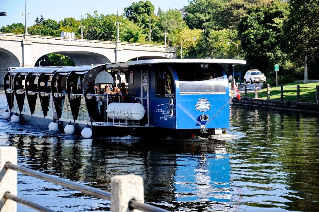 Oost Canada ON Ottawa Rideau Canal boot met passagiers