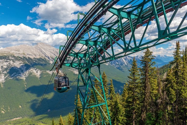 West Canada AB Banff Banff Gondola bij Sulphur Mountain