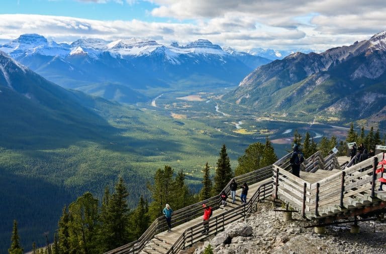 West Canada AB Banff Sulphur Mountain uitkijkplatform