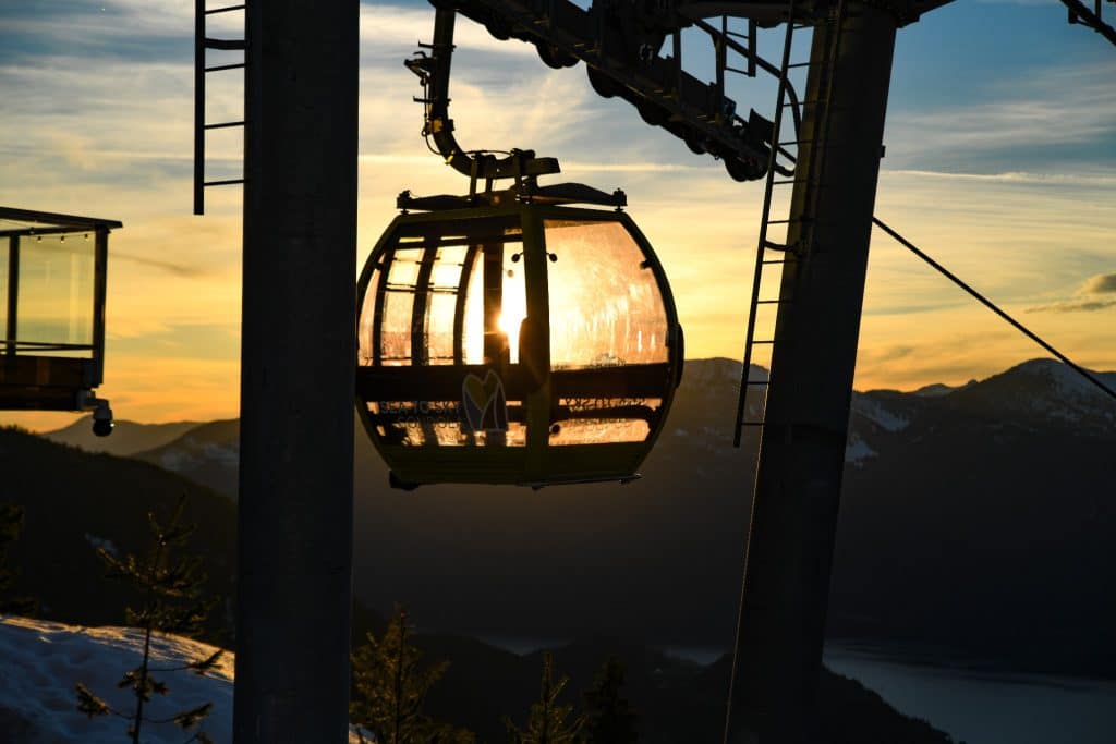 West Canada BC Squamish Sea to Sky Gondola zonsondergang bergen